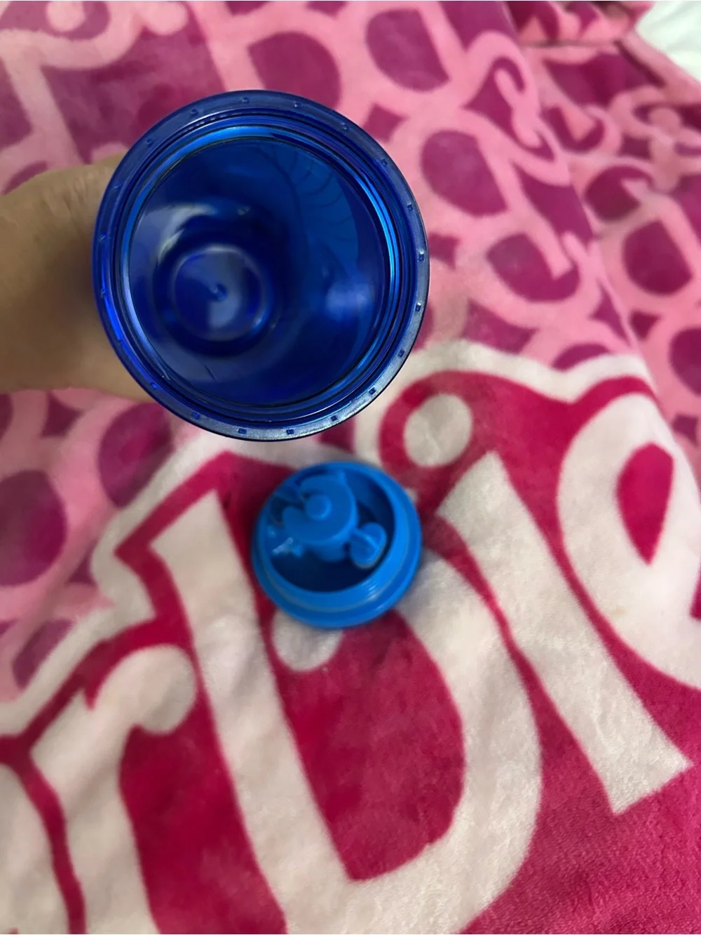 Starbucks Blue and Green Tumbler with Leaf Design